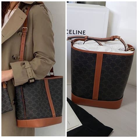 celine medium bucket triomphe.